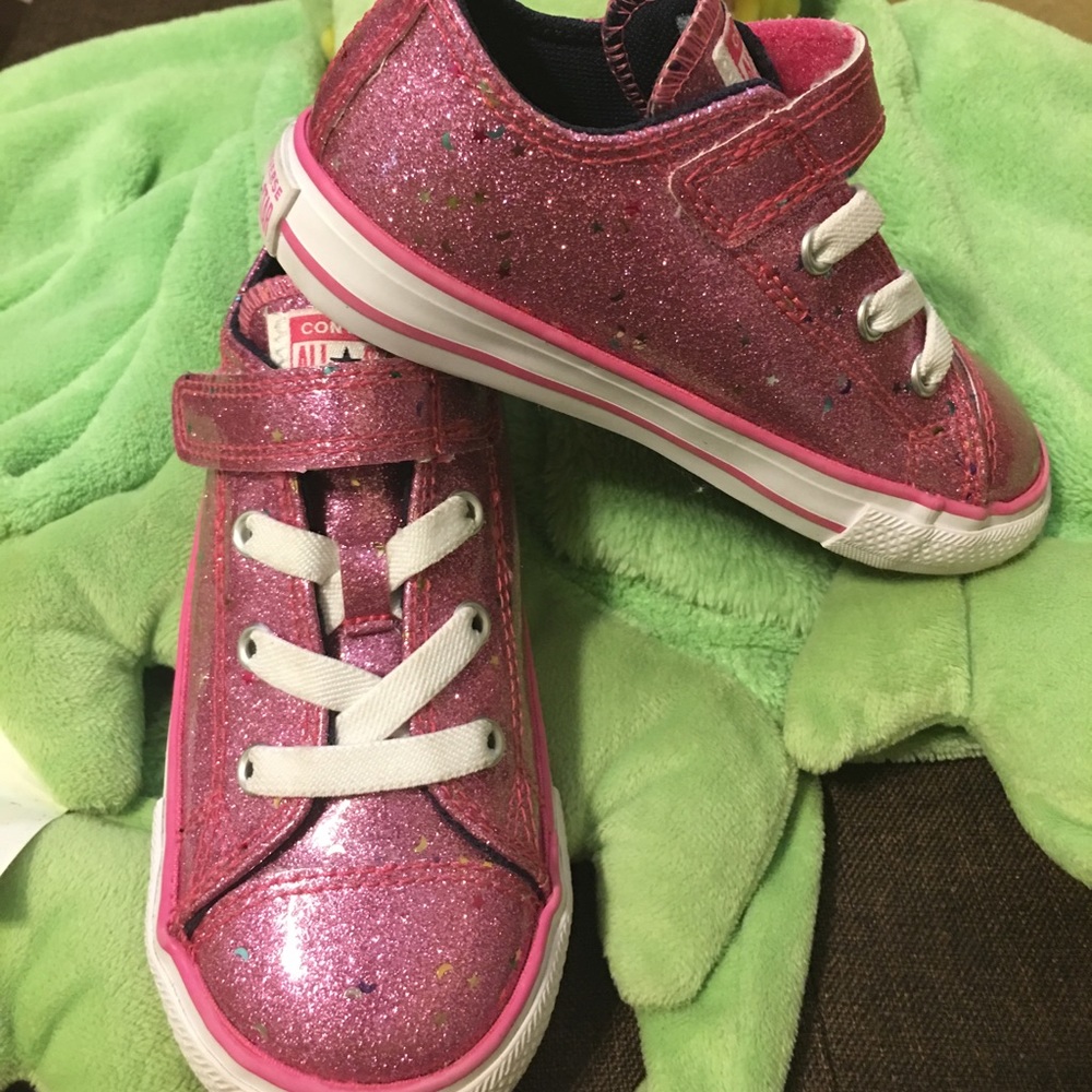 Converse Pink Latent Sparkly Shoes